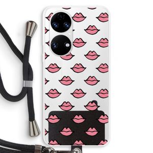 Lipjes: Huawei P50 Transparant Hoesje met koord