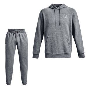 Under Armour Essential Fleece Trainingspak Hooded Grijs Wit