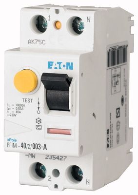 Eaton Moeller aardlekschakelaar 2 polig 40A 30 mA