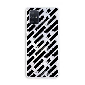 Zwarte vegen: Galaxy A71 Transparant Hoesje