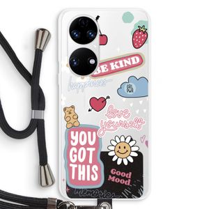 Positivity: Huawei P50 Transparant Hoesje met koord