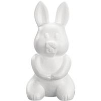 1x Piepschuim konijn/haas decoratie 24 cm hobby/knutselmateriaal
