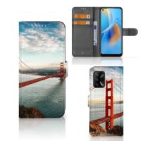OPPO A74 4G | Flip Cover | Golden Gate Bridge