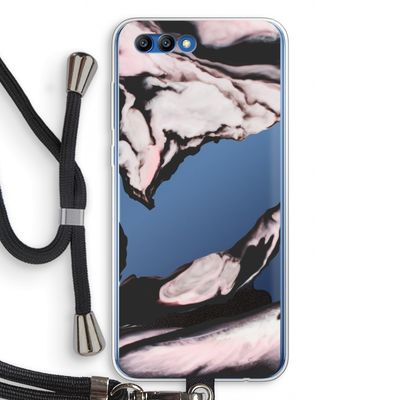 Roze stroom: Honor 10 Transparant Hoesje met koord