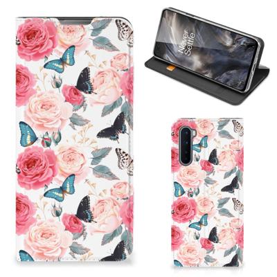 OnePlus Nord Smart Cover Butterfly Roses OnePlus Nord Smart Cover Butterfly Roses