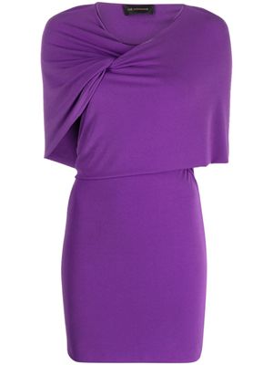 THE ANDAMANE robe courte sans manches à détail torsadé - Violet