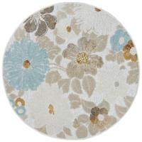 Karpet24 Mira Buitentapijt -Ø 120 cm Rond Multi - Robuust & Weerbestendig Vloerkleed met Modern Design, UV-bestendig, Perfect voor Balkon, Terras, Keuken & Woonkamer