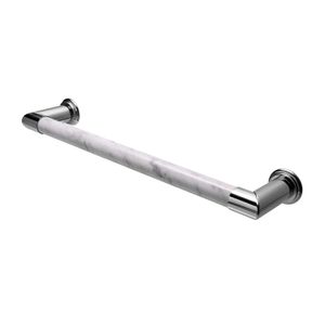 Elektrische Radiator Cascade 60x12 cm Bianco Carrara Venatino Marble / Polished Chrome HD Heating