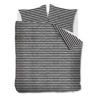 Ariadne at Home dekbedovertrek Knit Stripes - Zwart/Wit - Lits-jumeaux 240x200/220 cm