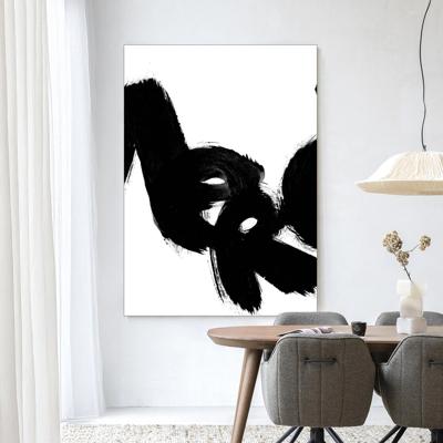 Urban Cotton Wandkleed 'Merci' 80 x 110cm in Frame - black
