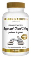 Golden Naturals Magnesium Citraat 250mg Capsules - thumbnail
