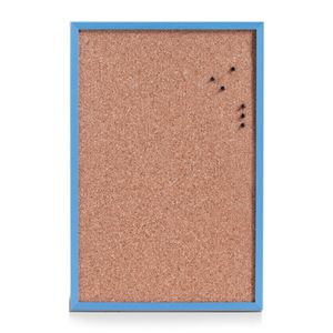 Prikbord incl. punaises - 40 x 60 cm - blauw - kurk