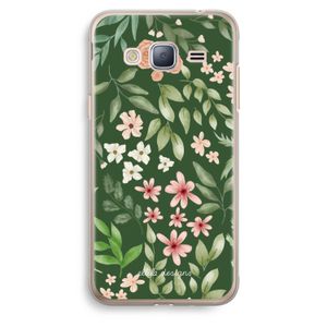 Botanical green sweet flower heaven: Samsung Galaxy J3 (2016) Transparant Hoesje
