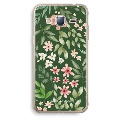 Botanical green sweet flower heaven: Samsung Galaxy J3 (2016) Transparant Hoesje