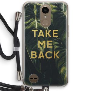 Take me back: LG K10 (2017) Transparant Hoesje met koord