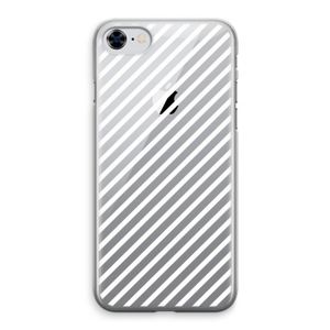 Strepen zwart-wit: iPhone 8 Transparant Hoesje