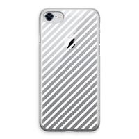 Strepen zwart-wit: iPhone 8 Transparant Hoesje