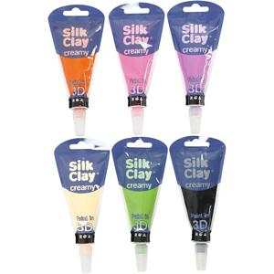 Creativ Company Silk Clay Boetseerklei Verschillende kleuren 6 stuk(s)