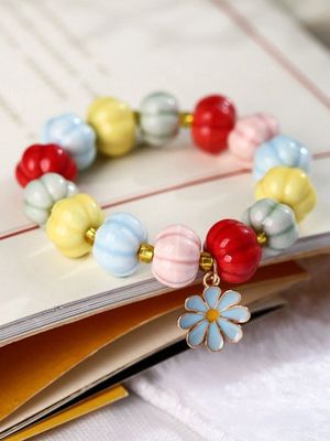 Keramiek Pompoen Snoep Chrysant Armband