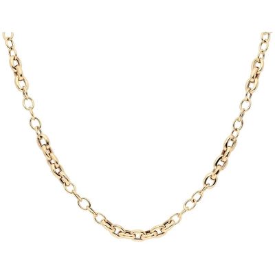 Glow 202.2229.45 Ketting Fantasieschakel geelgoud 5 mm 45 cm