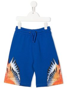 Marcelo Burlon County Of Milan Kids short à imprimé Wings - Bleu