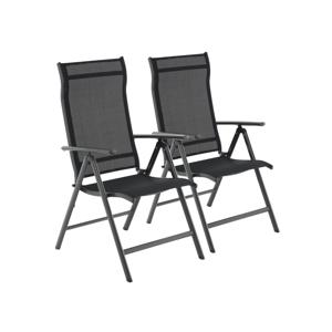Set van 2 tuinstoelen met verstelbare rugleuning