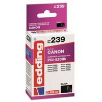 Edding Inktcartridge vervangt Canon PGI-520PBBK Compatibel Zwart EDD-239 18-239 - thumbnail