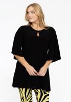 Yoek Tuniek wide bottom split | Zwart | Maat 54/56