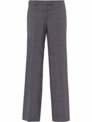 Miu Miu pantalon droit à carreaux Prince De Galles - Gris