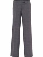 Miu Miu pantalon droit à carreaux Prince De Galles - Gris