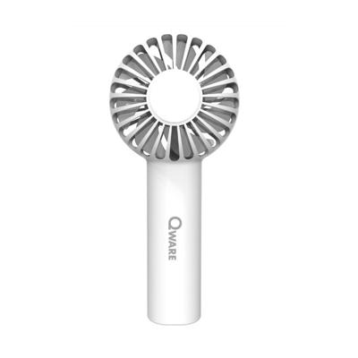 Qware Mini handventilator Deluxe - wit - 7 x 13 cm - verkoeling in zomer