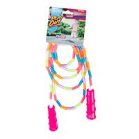 Toi-Toys Springtouw met gekleurde kralen, 280cm