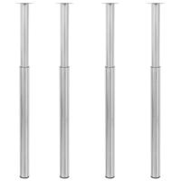 Tafelpoten telescopisch 4 st 710-1100 mm roestvrij staal
