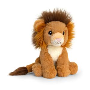 Keel Toys Pluche knuffel dier leeuw - bruin - 18 cm - Knuffelbeesten leeuwen   -