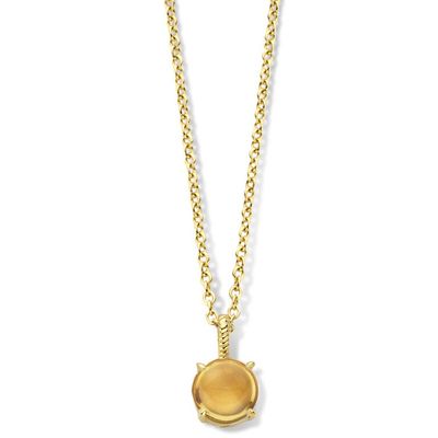 Ketting Rondje geelgoud-citrien goudkleurig-geel 42-44 cm