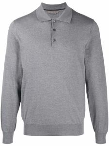 Corneliani pull en maille à col polo - Gris