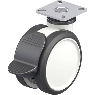 Blickle LKDG-PUA 100G-RA-P23 Kunststof dubbel zwenkwiel Wieldiameter: 100 mm Draagvermogen (max.): 110 kg 1 stuk(s)