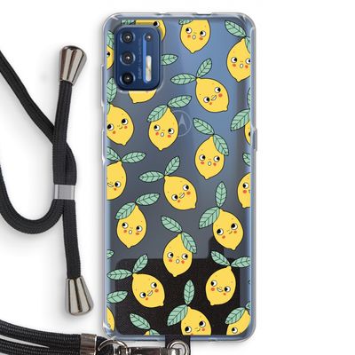 Citroenen: Motorola Moto G9 Plus Transparant Hoesje met koord