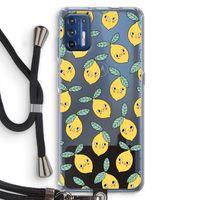Citroenen: Motorola Moto G9 Plus Transparant Hoesje met koord