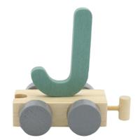 JeP kids houten treinletter J-groen