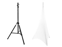 EUROLITE Set STV-40S-WOT Steel Stand + Tripod Cover white - thumbnail