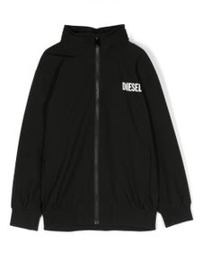 Diesel Kids veste à logo imprimé - Noir