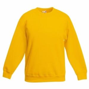 Basic sweater voor kinderen - jongens - geel - katoenmix