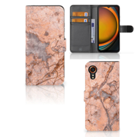 Samsung Galaxy Xcover 7 Bookcase Marmer Oranje - thumbnail