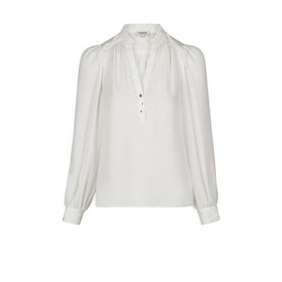 Morgan blouse met ruches ecru Morgan blouse met ruches ecru
