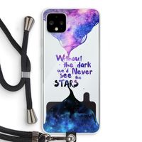 Stars quote: Pixel 4 XL Transparant Hoesje met koord