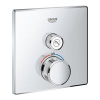 Grohe SmartControl Inbouwthermostaat - 2 knoppen - vierkant - chroom 29123000 - thumbnail
