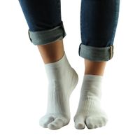Hallux-sokken van bio-katoen, Wit Maat: 40-42 - thumbnail
