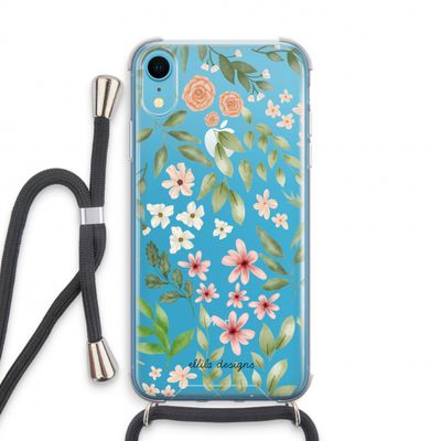 Botanical sweet flower heaven: iPhone XR Transparant Hoesje met koord