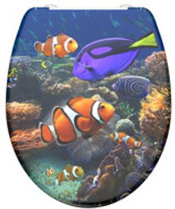 Duroplast WC-bril SEA LIFE met soft-close en quick-release